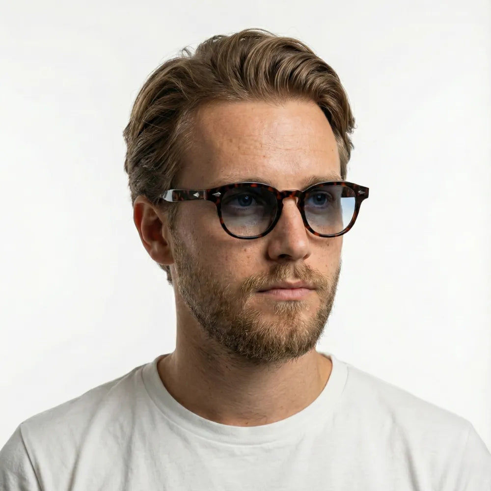 Antibes 1923 small round acetate sunglasses by HARO Eyewear