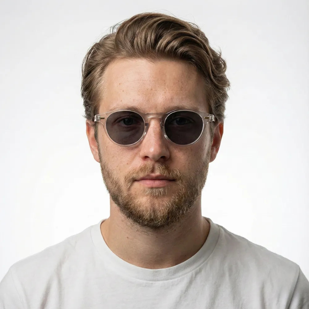 Côte d'Azur Èze translucent round acetate sunglasses by HARO Eyewear