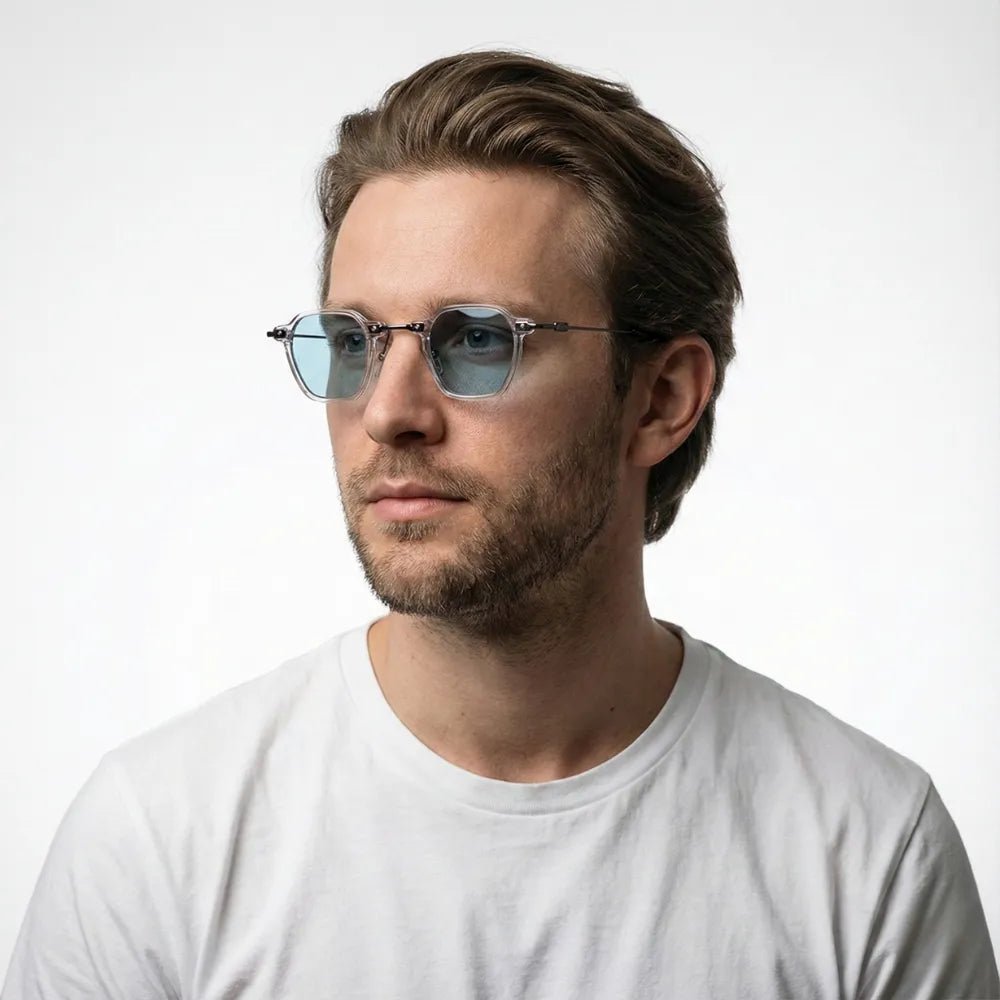 Porto Cervo small hexagonal metal sunglasses by HARO Eyewear