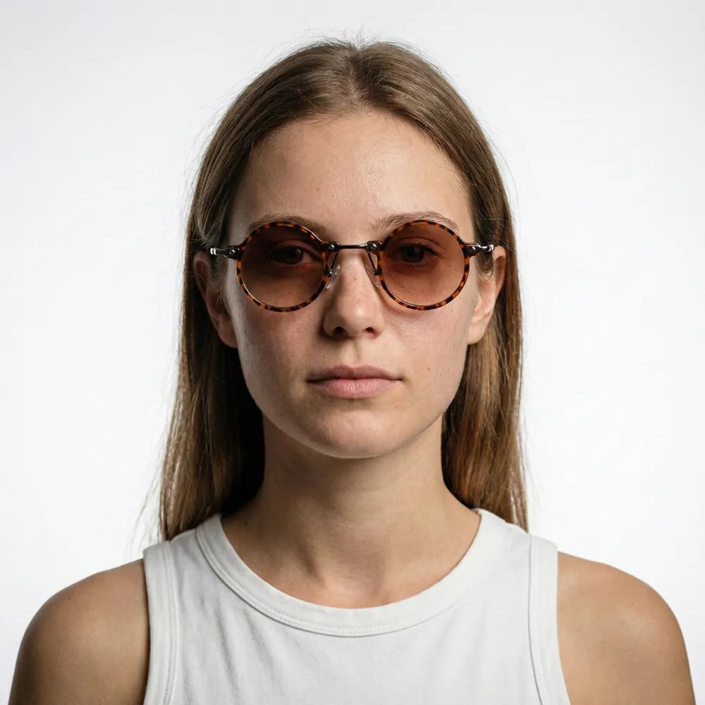 Sanremo 1947 petite round acetate sunglasses by HARO Eyewear
