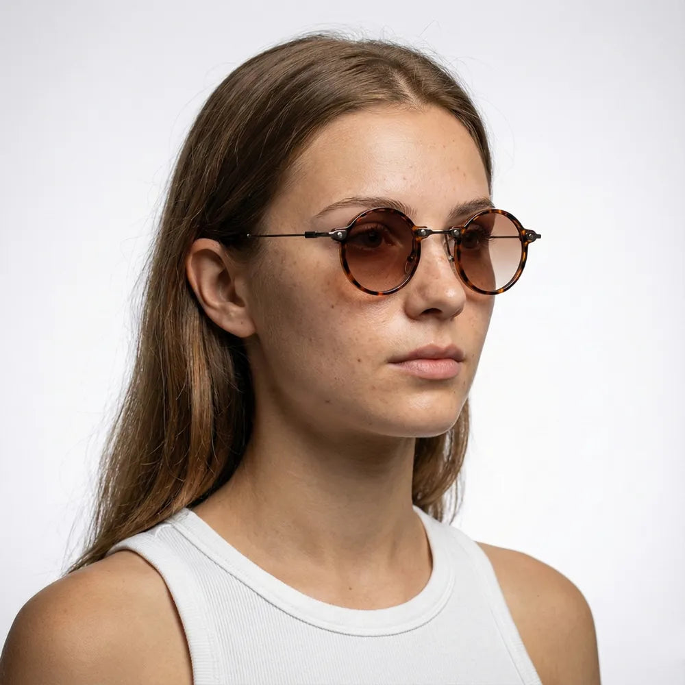Sanremo 1947 petite round acetate sunglasses by HARO Eyewear