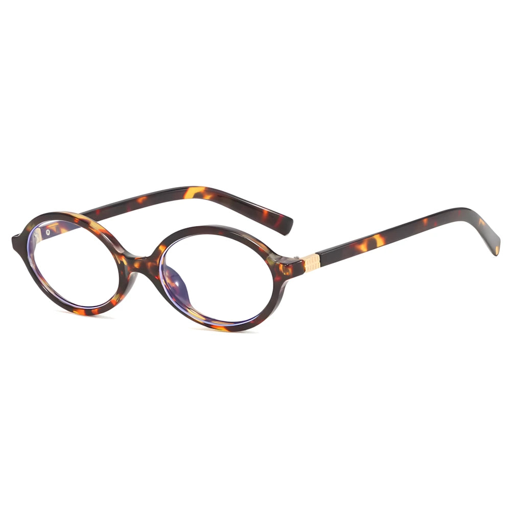 Rectangular blue-light glasses with tortoise frame, side angle — HARO Davos 1924