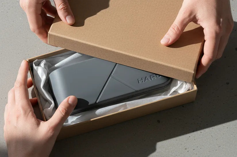 HARO Eyewear glasses case — Gstaad Palace packaging