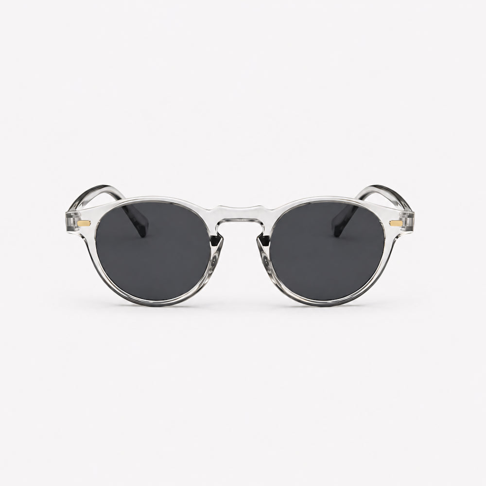 Côte d'Azur Èze — translucent round acetate sunglasses with polarized UV400 lenses, by HARO Eyewear