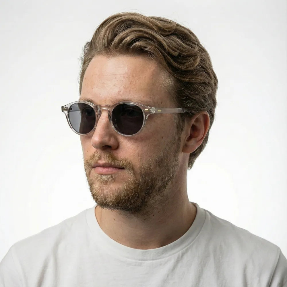 Côte d'Azur Èze translucent round acetate sunglasses by HARO Eyewear
