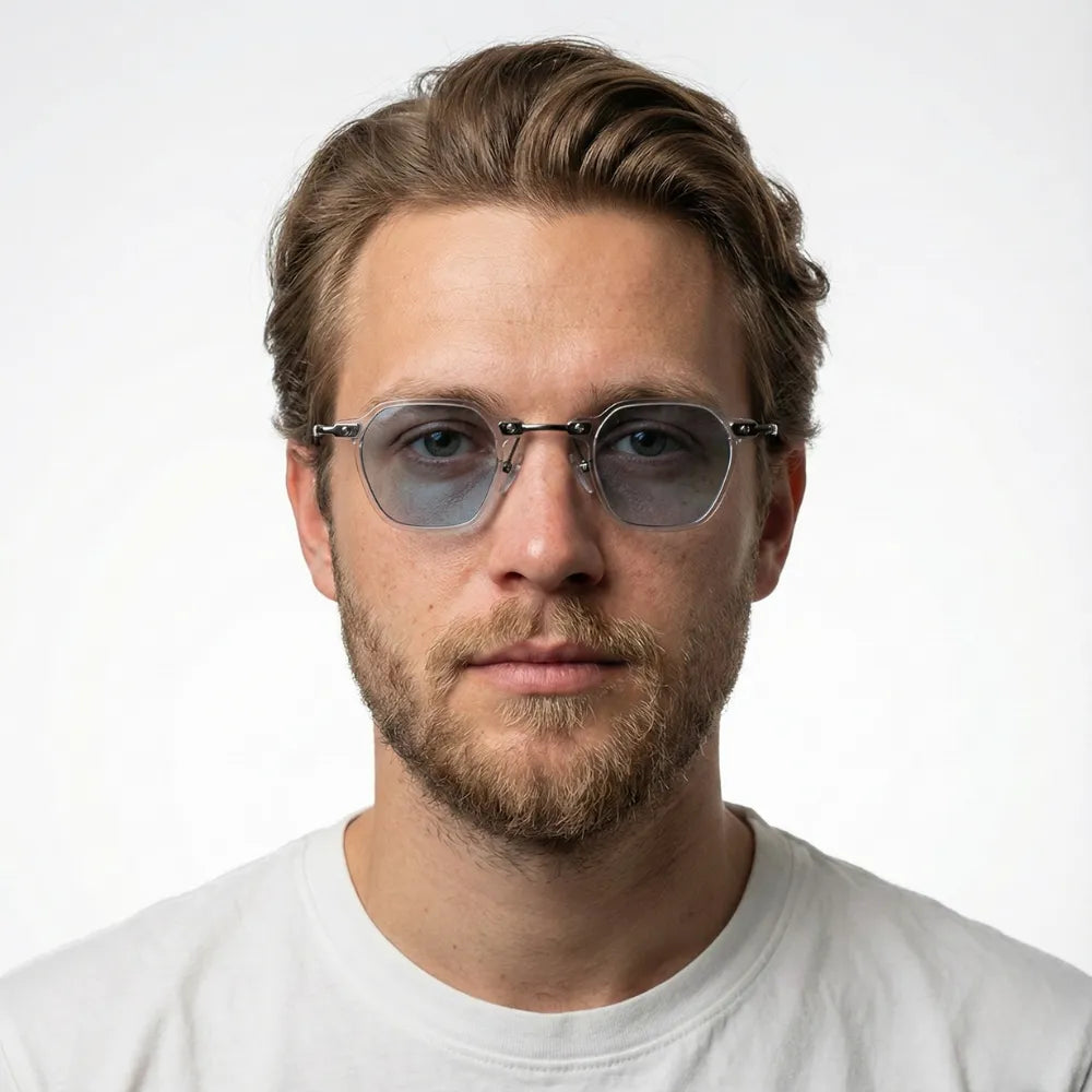 Porto Cervo small hexagonal metal sunglasses by HARO Eyewear