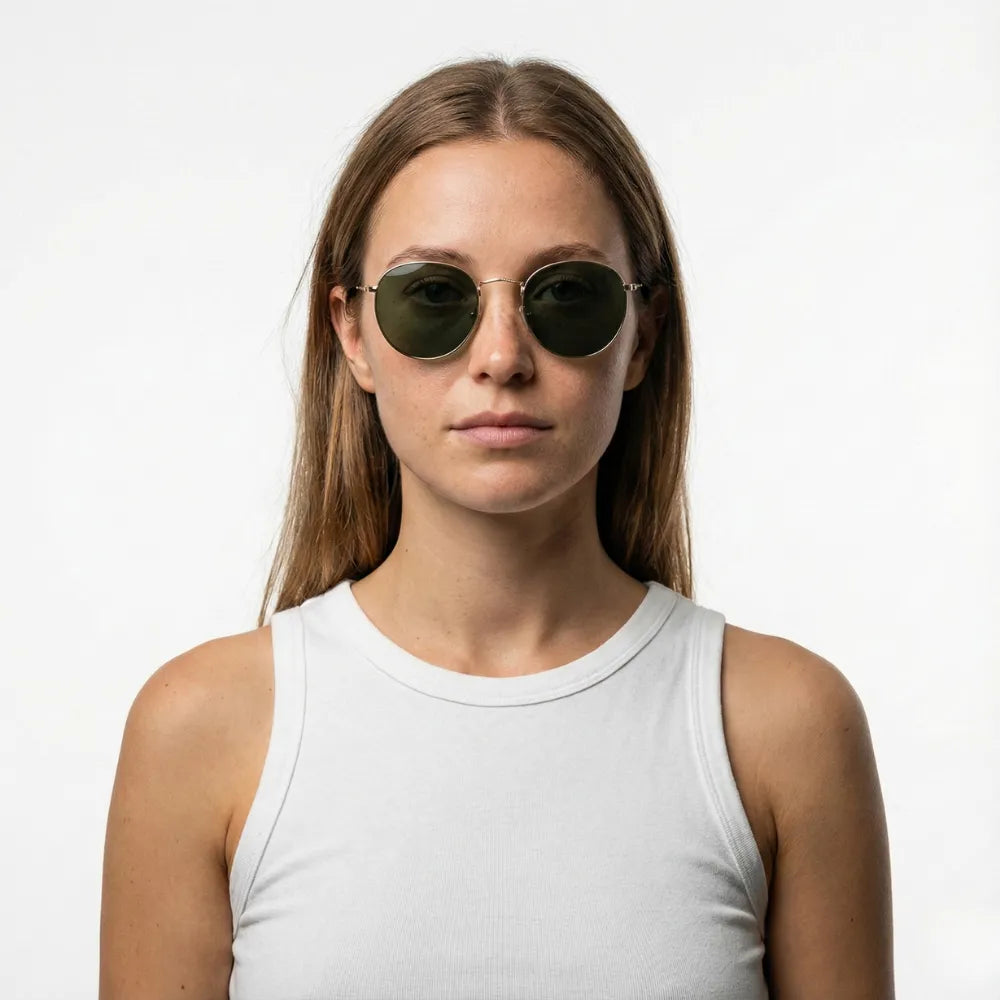 Portovenere 1952 thin round metal sunglasses by HARO Eyewear