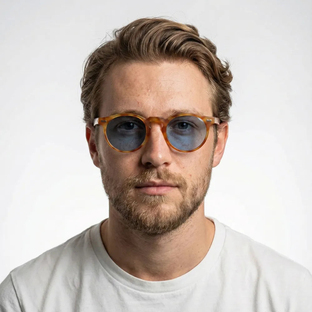 Ravello Infinity vintage round acetate sunglasses by HARO Eyewear