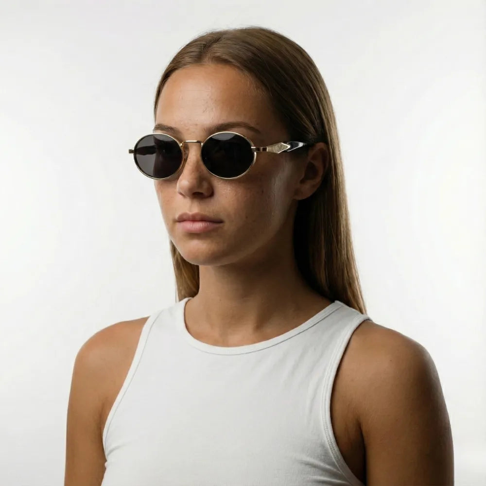 Villefranche Rade double-bridge round acetate sunglasses by HARO Eyewear