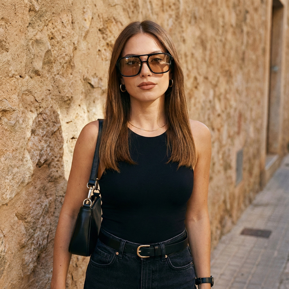 Double-bridge aviator sunglasses worn outdoors — HARO Monte Carlo 1929 lifestyle